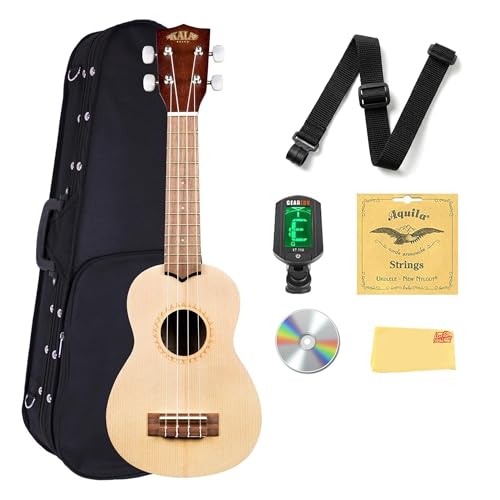 Kala KA-15S-S Satin Spruce Soprano Ukulele w/ Hard Case