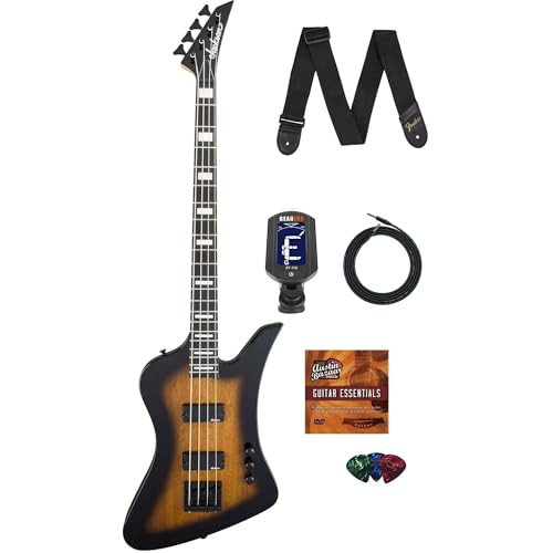 Jackson Kelly Bird JS2 Bass Guitar - Tobacco Burst w/ Instrument Cable