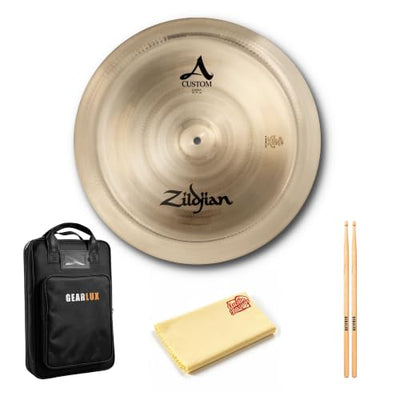 Zildjian A20529 18" A Custom China Cymbal w/ Drumstick Bag