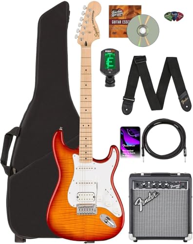 Fender Squier Affinity Stratocaster FMT HSS - Sienna Sunburst w/ Frontman 10G Amplifier