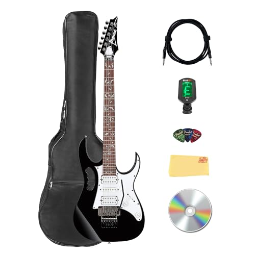 Ibanez JEMJR Steve Vai Electric Guitar - Black w/ Hard Case