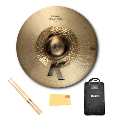 Zildjian K1219 19" K Custom Hybrid Crash Cymbal w/ Drumstick Bag