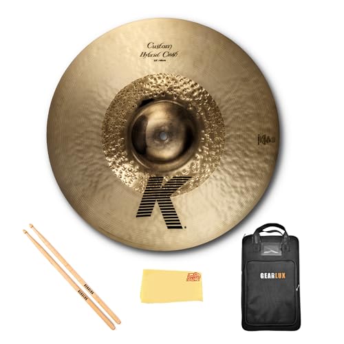 Zildjian K1219 19" K Custom Hybrid Crash Cymbal w/ Drumstick Bag