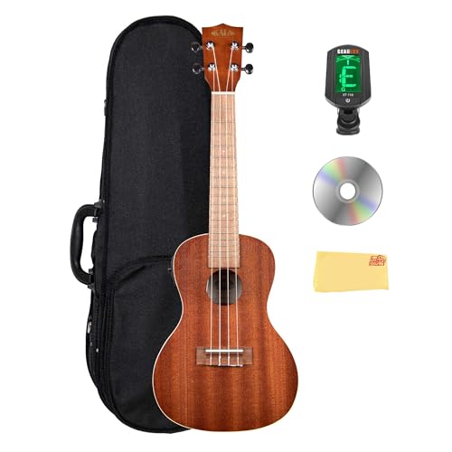 Kala KA-CE Satin Mahogany Concert Acoustic-Electric Ukulele w/ Hard Case