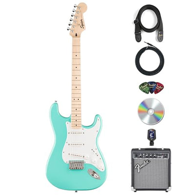 Fender Squier Sonic Stratocaster HT - Sea Foam Green w/ Amplifier