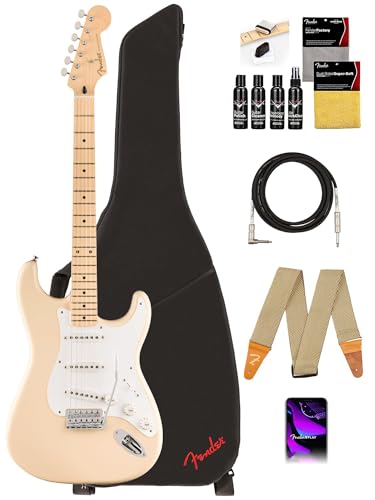 Fender Jimmie Vaughan Tex Mex Stratocaster - Olympic White w/ Guitar Cleaning Kit