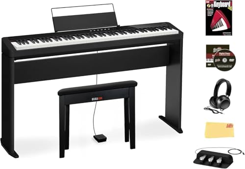 Casio PX-S3100 Privia Slim Digital Piano - Black w/ SP-34 Three-Pedal System