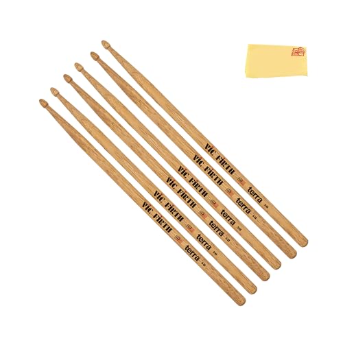 Vic Firth American Classic 5BT Terra Series Drumsticks - 3 Pack