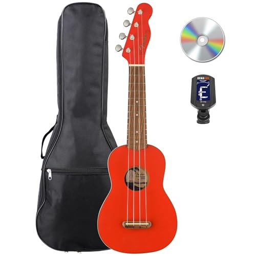 Fender Venice Soprano Ukulele - Fiesta Red w/ Gig Bag