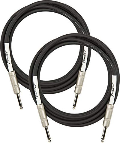 Fender 10-Foot Original Instrument Cable, Straight-Straight, Black - 2 Pack