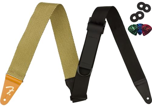 Fender 2-Inch Right Height Guitar Strap - Tweed w/ Strap Blocks