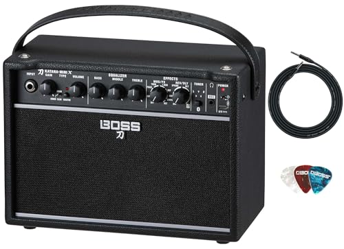 Boss Katana-Mini X 10-Watt 1x5-Inch Portable Guitar Amplifier w/ Instrument Cable