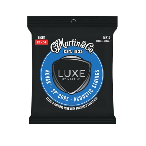 Martin MK12 Luxe Kovar Acoustic Guitar Strings, Light 12-54, Nickel Cobalt