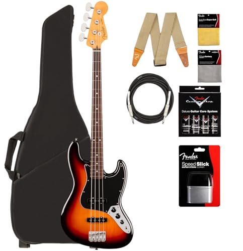 Fender American Professional Classic Jazz Bass - 3-Color Sunburst w/ Cleaning Kit