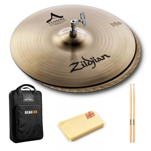Zildjian A20553 15" A Custom Mastersound Hi-Hat Cymbals Pair w/ Drumstick Bag
