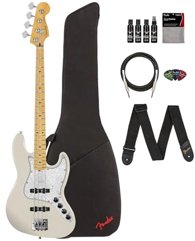 Fender Player II Modified Active Jazz Bass - Olympic Pearl w/ Cleaning Kit