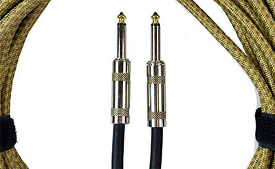 Gearlux Instrument Cable, 1/4 Inch, Straight-Straight, Tweed, 10 Foot - 3 Pack