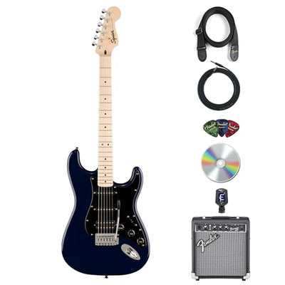 Fender Squier Sonic Stratocaster HSS - Midnight Blue w/ Amplifier