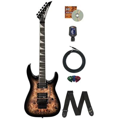 Jackson Dinky Arch Top JS32 DKA Electric Guitar - Transparent Black Burst w/ Instrument Cable