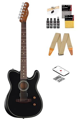 Fender Acoustasonic Standard Telecaster - Black w/ Cleaning Kit