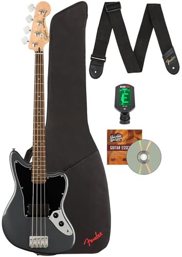 Fender Squier Affinity Jaguar Bass H - Charcoal Frost Metallic w/ Gig Bag