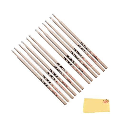 Vic Firth X5AN American Classic Extreme 5A Nylon Tip Drumsticks - 6 Pack