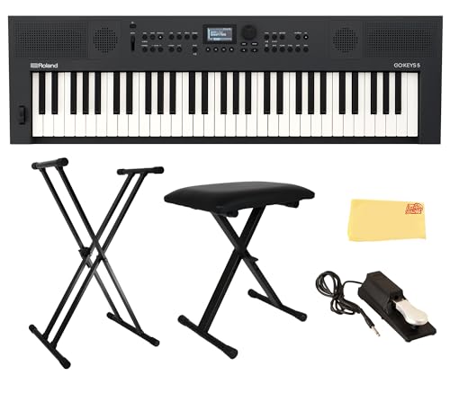 Roland GO:KEYS 5 Music Creation Keyboard - Graphite w/ Adjustable Bench