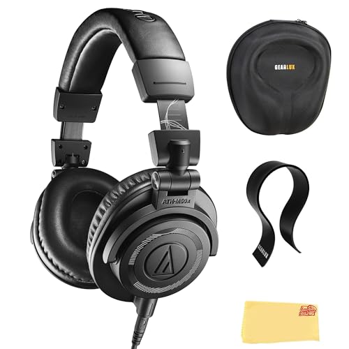 Audio-Technica ATH-M50XENSO Wired Monitor Headphones - Black Limited Edition w/ Case