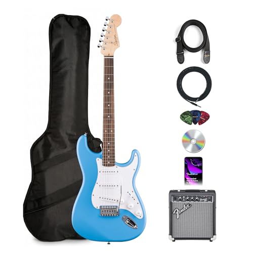Fender Squier Stratocaster - California Blue w/ Frontman 10G Amplifier