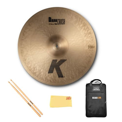 Zildjian K0905 19" K Dark Thin Crash Cymbal w/ Drumstick Bag