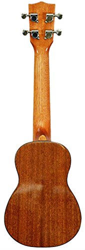 Kala KA-SSLNG Solid Spruce Mahogany Long Neck Soprano Ukulele w/ Hard Case