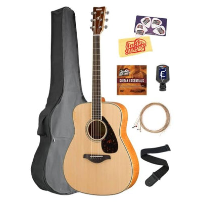 Yamaha FG840 Solid Top Folk Acoustic Guitar - Natural w/ Gig Bag