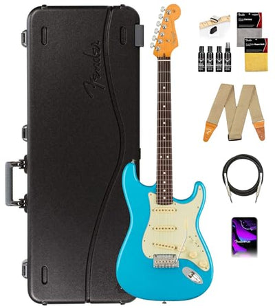 Fender American Professional II Stratocaster - Miami Blue w/ Guitar Cleaning Kit