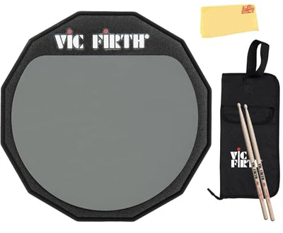 Vic Firth PAD6D 6" Double-Sided Practice Pad w/ Drumstick Bag