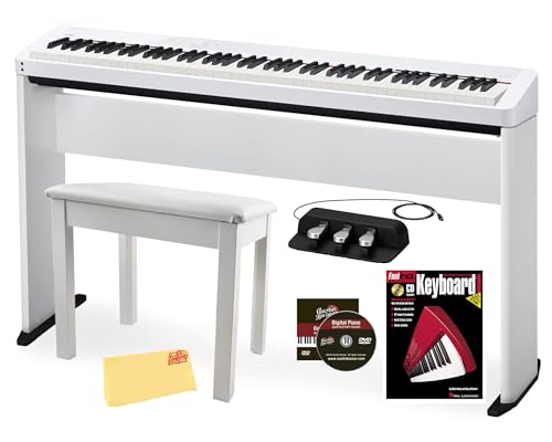 Casio PX-S1100 Privia Slim Digital Piano - White w/ SP-34 Pedal