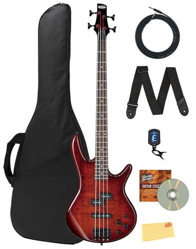 Ibanez GSR200SM SR Gio Electric Bass - Charcoal Brown Burst w/ Gig Bag