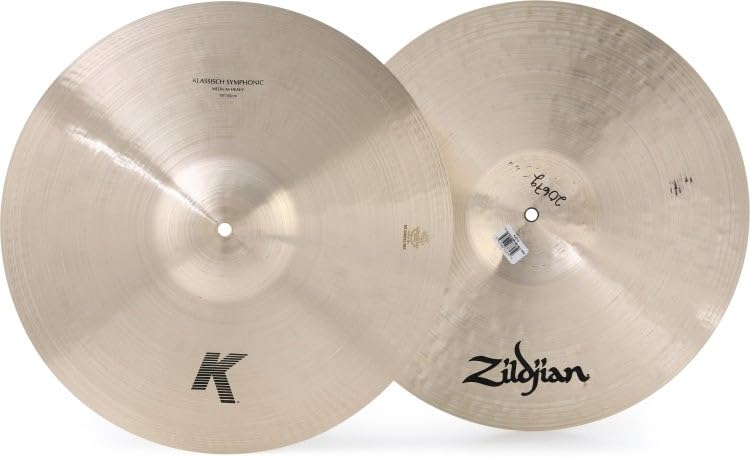 Zildjian K2211 18" K Klassisch Symphonic Hand Cymbals, Medium Heavy - Pair