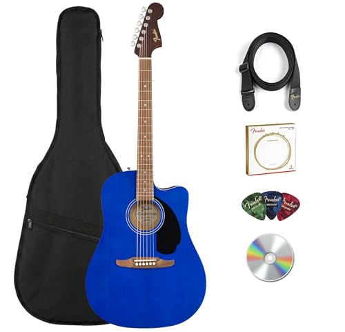 Fender California Redondo CE Dreadnought Acoustic-Electric Guitar - Saphire Blue w/ Gig Bag