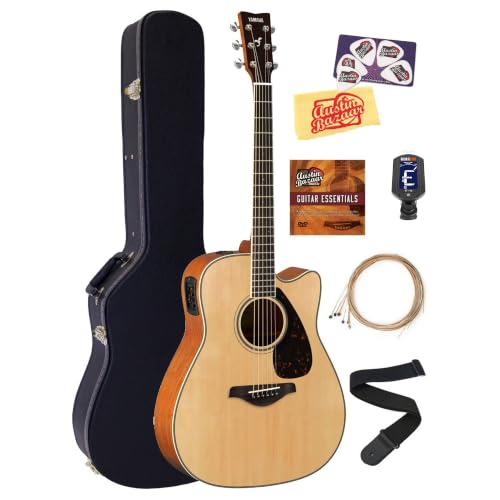 Yamaha FGX820C Solid Top Folk Acoustic-Electric Guitar - Natural w/ Hard Case
