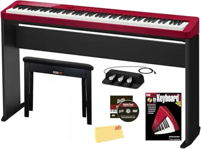 Casio PX-S1100 Privia Slim Digital Piano - Red w/ SP-34 Sustain Pedal