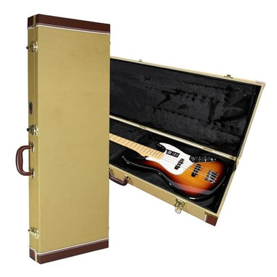 Gearlux BC-227 Electric Bass Guitar Hard Case - Tweed