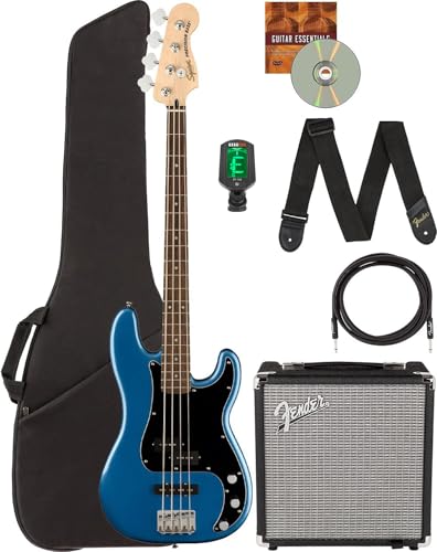 Fender Squier Affinity Precision Bass PJ - Lake Placid Blue w/ Amplifier