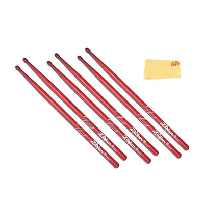 Zildjian 5A Red Drumsticks - 3 Pack