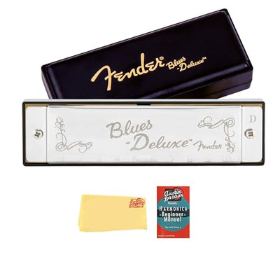 Fender Blues Deluxe Harmonica - Key of D w/ Austin Bazaar Instructional Manual