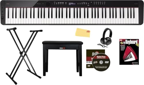 Casio PX-S3100 Privia Slim Digital Piano - Black w/ Adjustable Stand