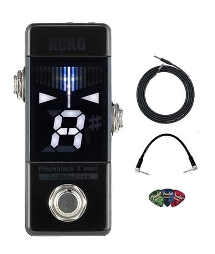 Korg Pitchblack X Mini Chromatic Pedal Tuner w/ Instrument Cable