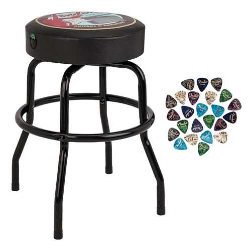Fender Guitars and Amps Pick Pouch Black Barstool w/ Picks