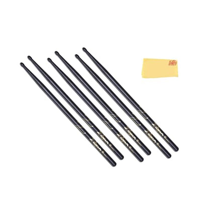 Zildjian 5A Black Drumsticks - 3 Pack