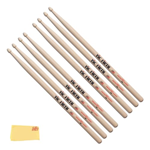 Vic Firth American Classic 5B Drumsticks - 4 Pack