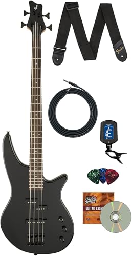 Jackson JS Series Spectra Bass JS2 Bass Guitar - Gloss Black w/ Instrument Cable